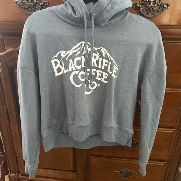 Black Rifle Coffee Gray Cropped Hoodie - Picture 1 of 8
